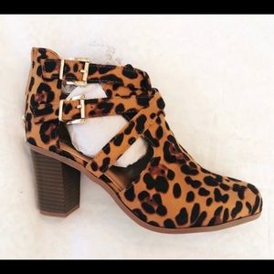 Leopard Print Booties